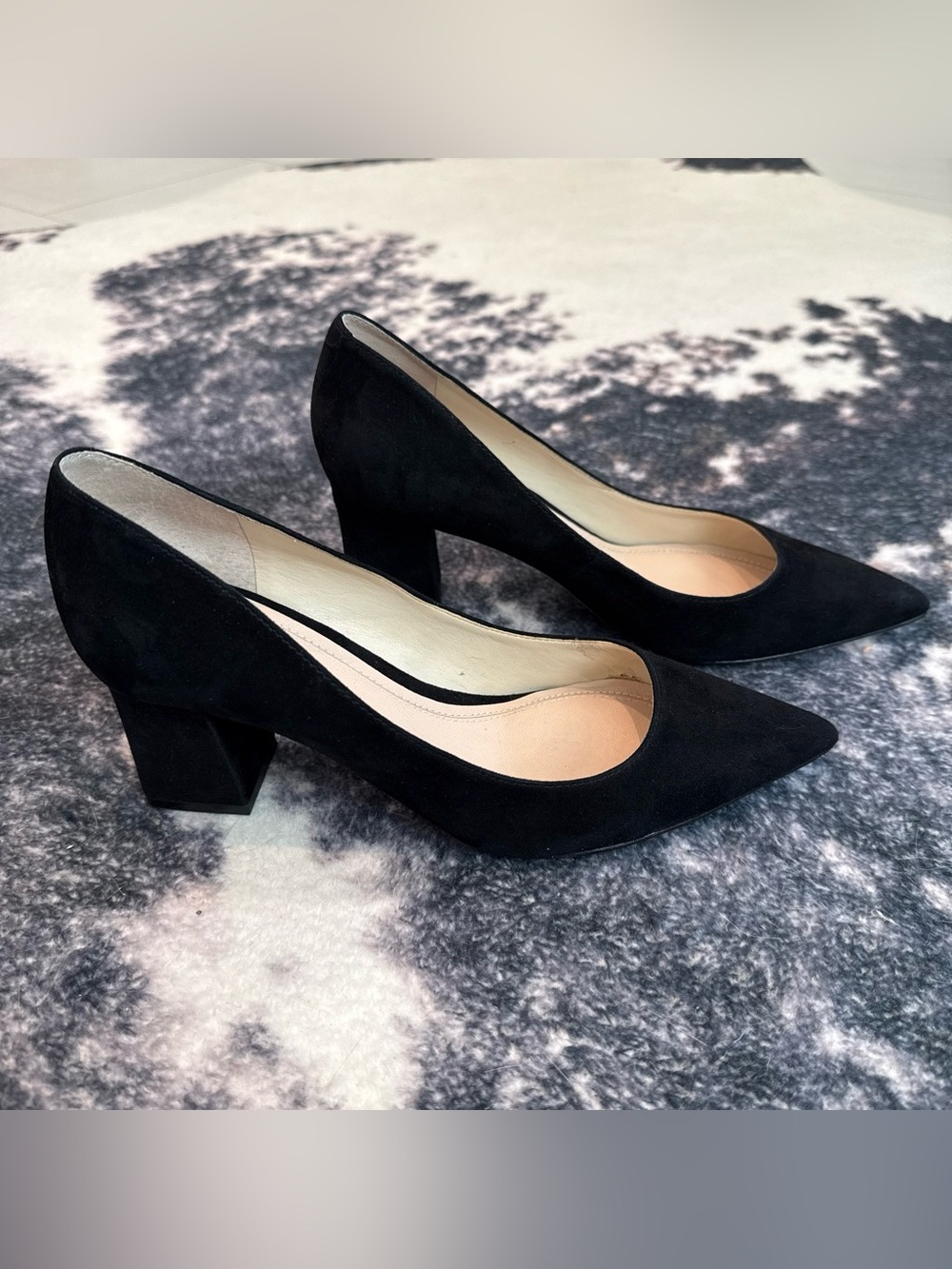Marc Fisher Ltd Black Pointed Block Heel Pumps